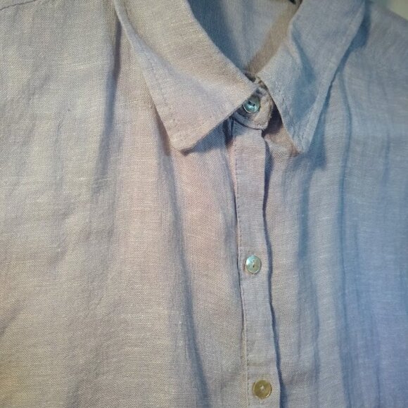 Tahari  L   women's tunic button down  lavender - Picture 10 of 11